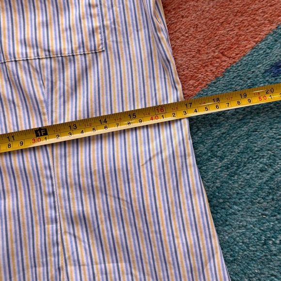 Made in Italy Button Down Striped 100% Cotton Shirt - Picture 9 of 9